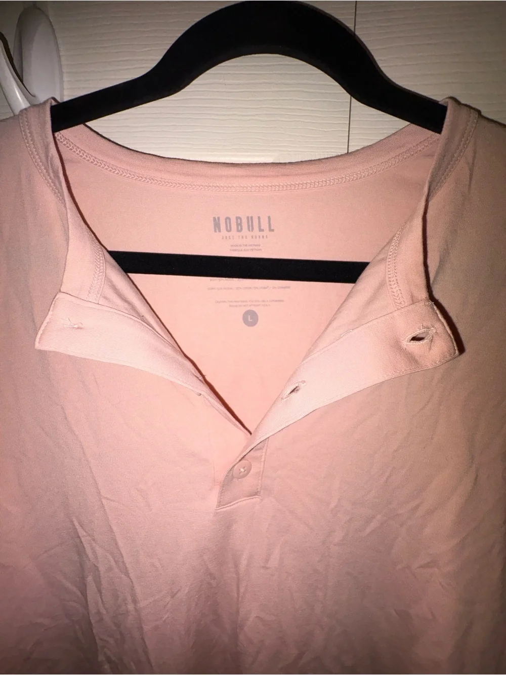 NOBULL Men's Lightweight Short-Sleeve Henley Tee;